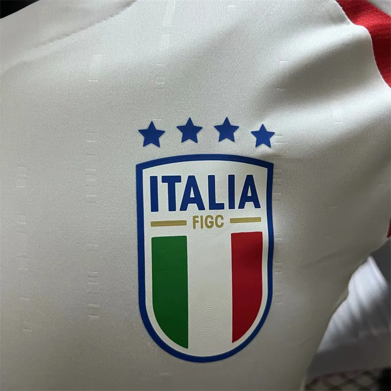 2024 Italy away white long sleeve player version 3