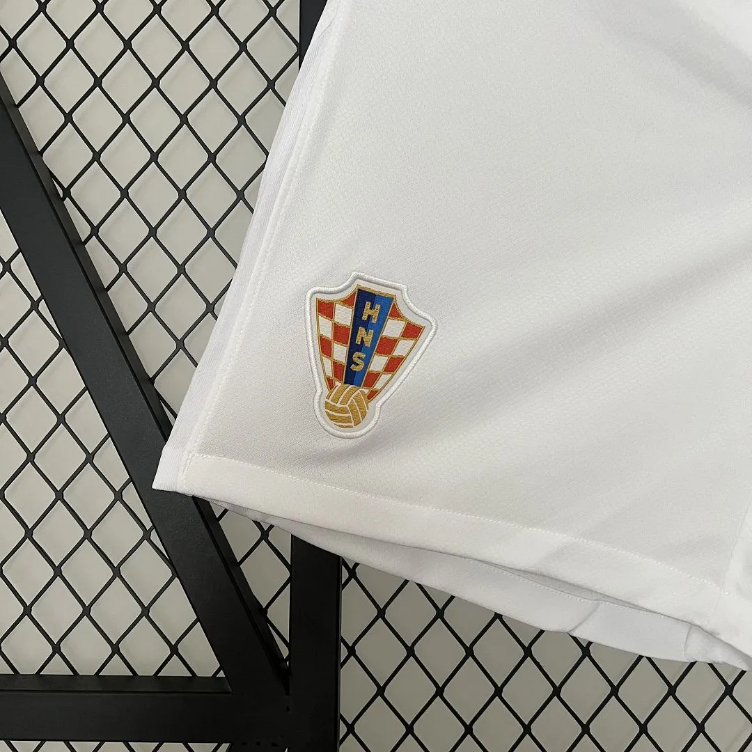 2024 Croatia Home Shorts UEFA Euro Trousers Football Replicas Yupoo 1