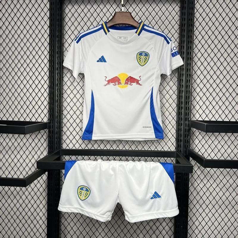 24-25 Leeds United Home Kid Kits Youth Apparels Sport AAAAJersey Yupoo 9