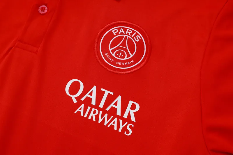 25-26 PSG Polo Red Training Kits Football Tracksuits 1