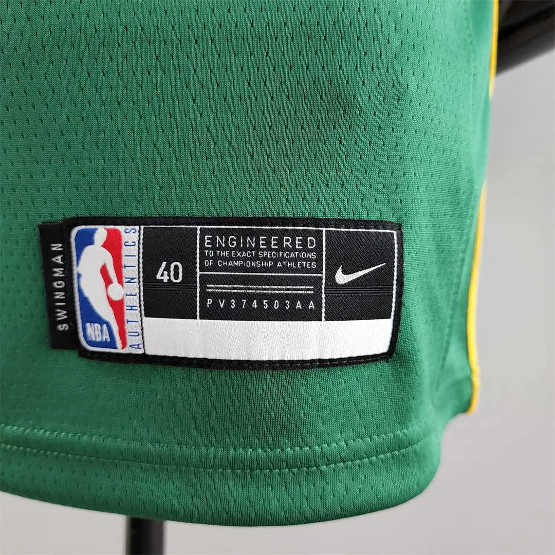 Boston Celtics BROWN#7 Green Gold NBA Jersey 1