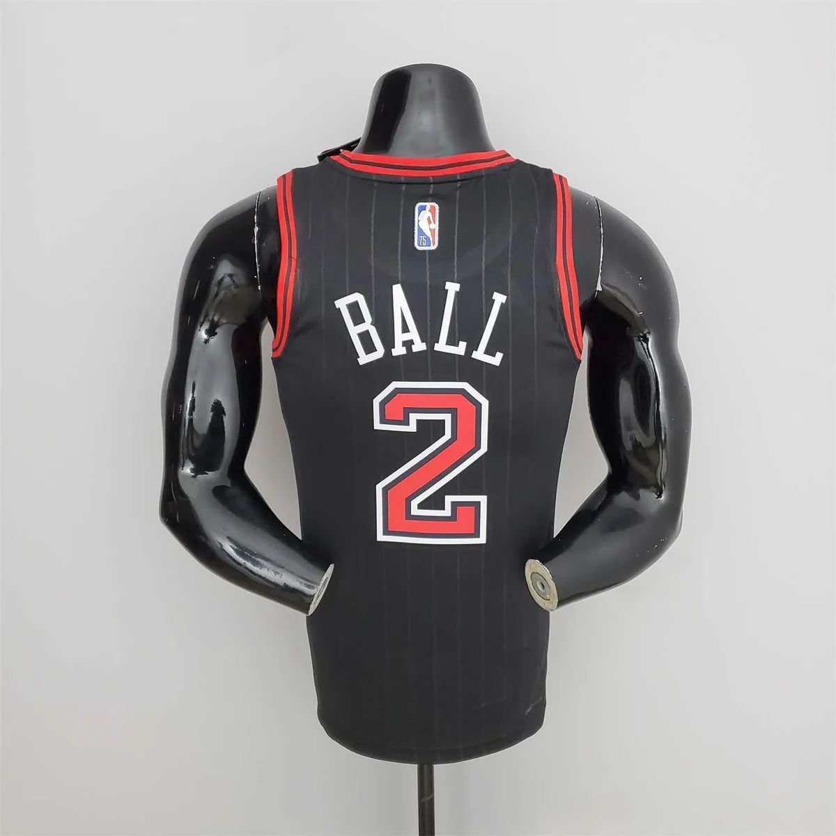 75th Anniversary Ball #2 Bulls Flyers Black NBA Jersey 3