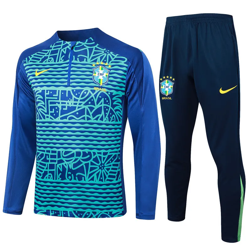 2024 Brazil Long Sleeve Training Suit Football Shirts 3