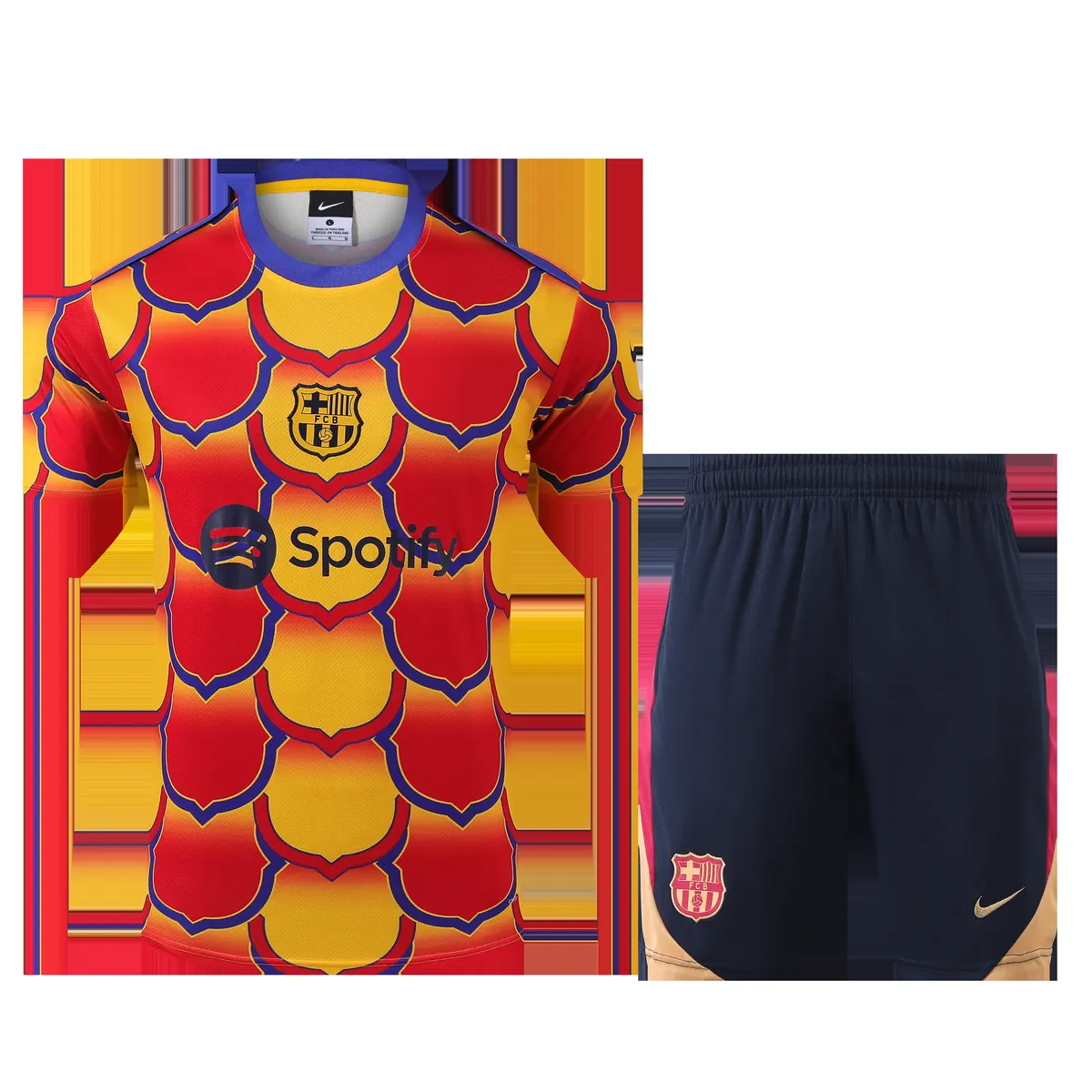 24-24 Barcelona Yellow and Red Training Suits Soccer Jerseys Yupoo 6