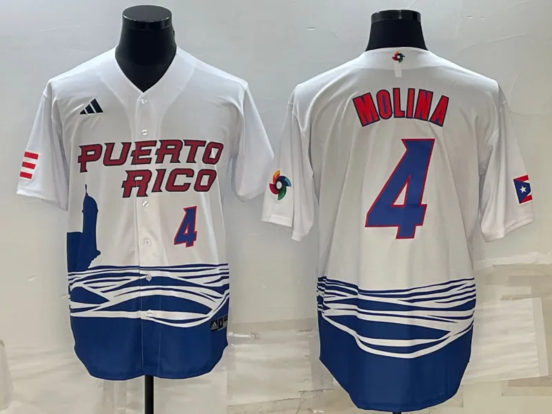 White Puerto Rico 2023 World Cup Baseball Jerseys 42