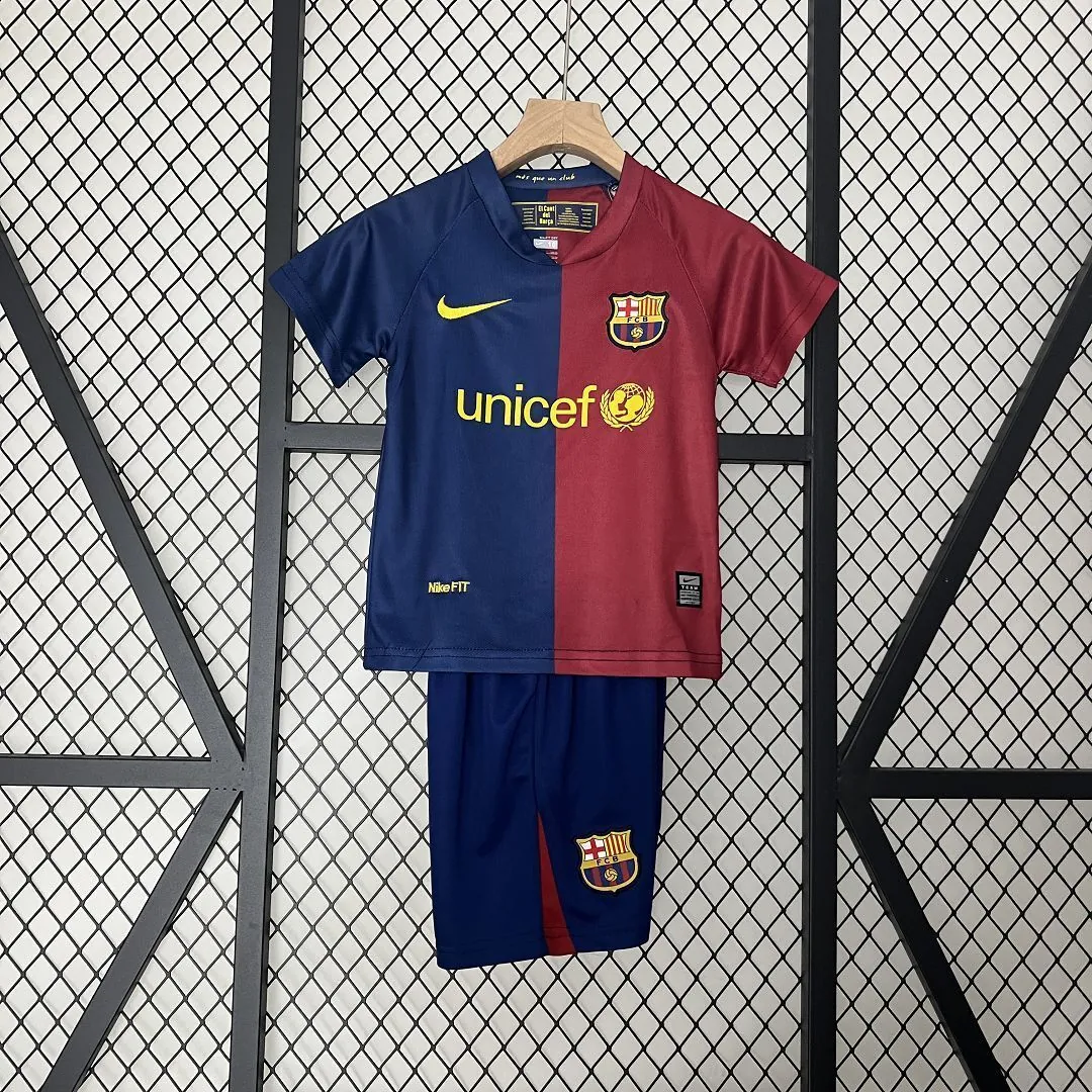08-09 Barcelona Home Retro Kids Kits Football Jerseys Yupoo 10