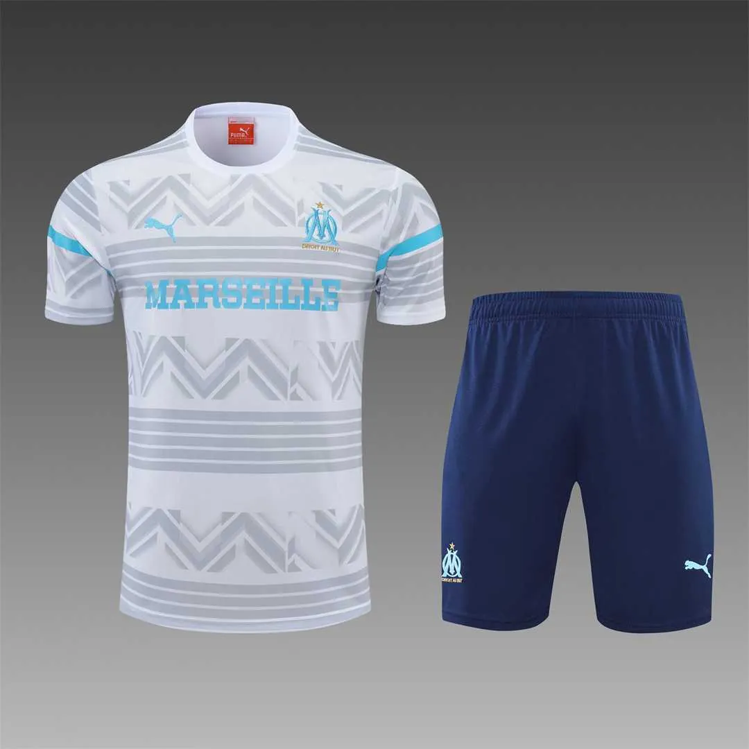 22-23 Marseille vest training suit kit dark blue white1684405084000 23