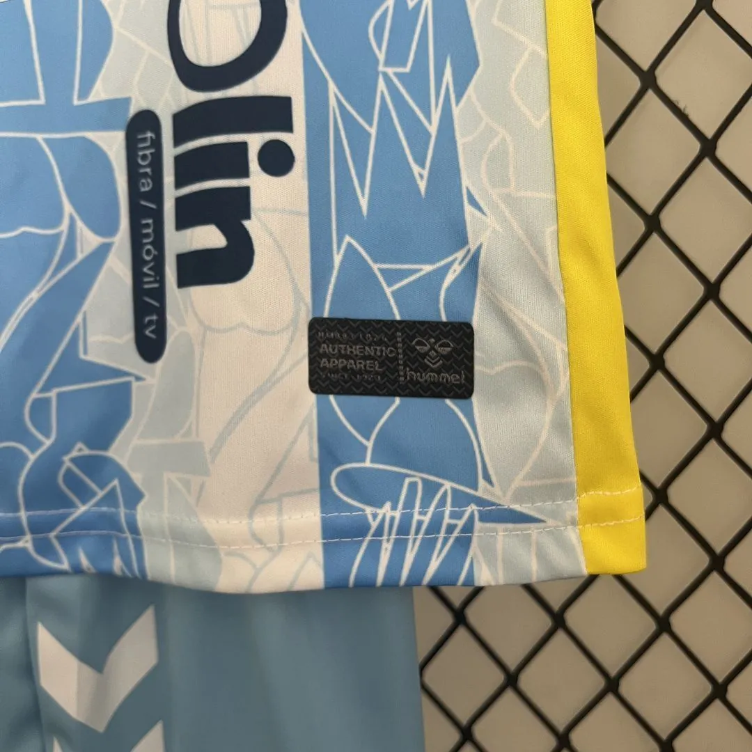 24-25 Malaga Home Kid Kits Youth Apparels Football AAAAJersey Yupoo 8
