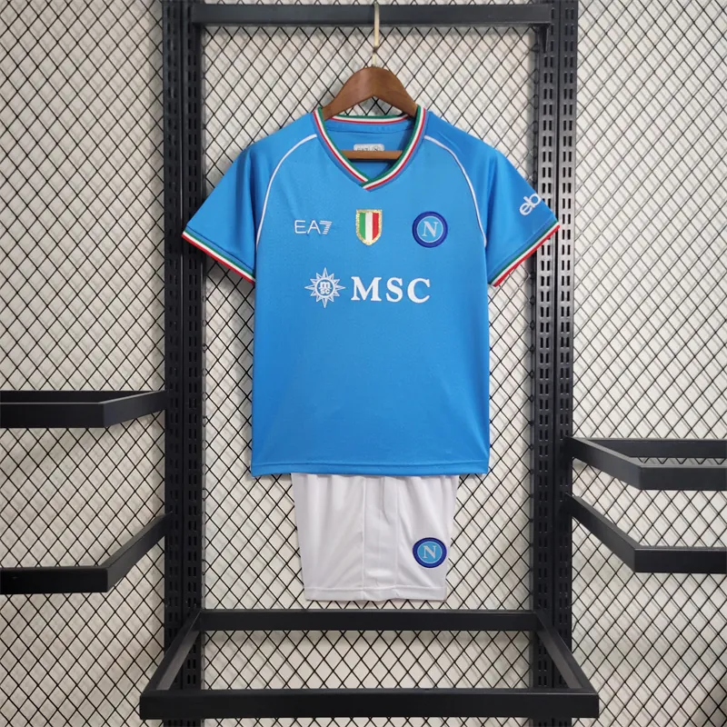 23-24 Kids Napoli Home Size 16-28 Football Shirt 10