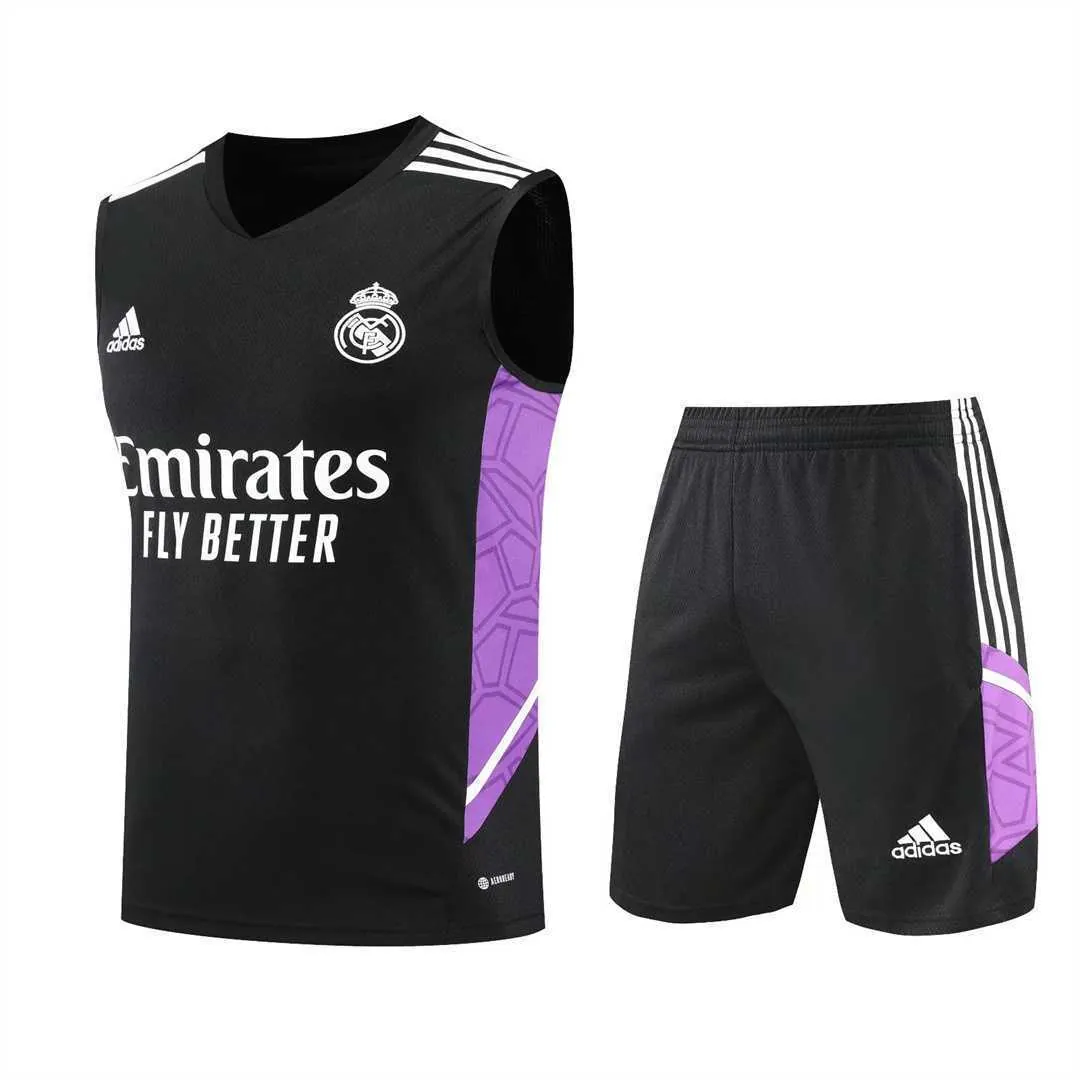 22-23 Real Madrid vest training suit kit black 22