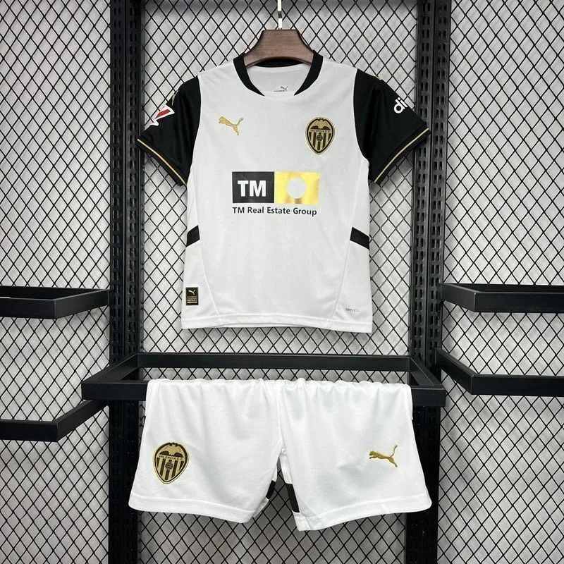 24-25 Valencia Home Kid Kits Youth Apparels Football AAAAJersey Yupoo 7
