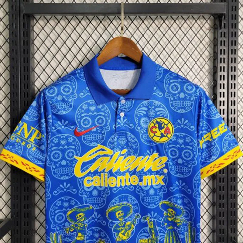 23-24 Americas Day of the Dead Special Edition Blue S-4XL Cheap Soccer Jerseys 2