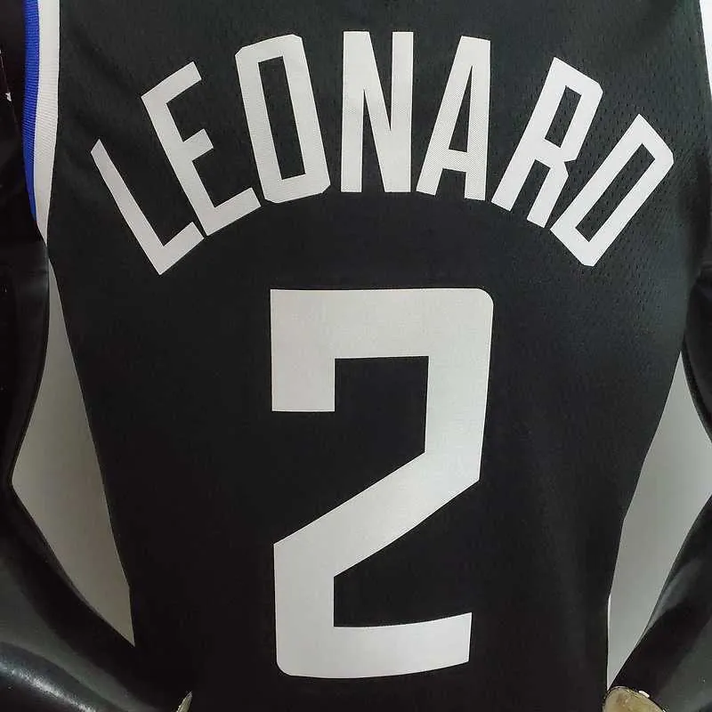 New LEONAR0#2 Los Angeles Clippers Black 5