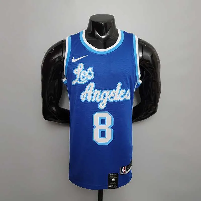 Retro Before Bryant #8 After Bryant #24 Lakers blue 9