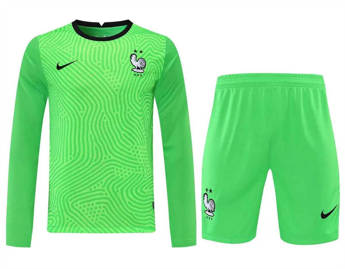 2021 France green goalkeeper long sleeve 12