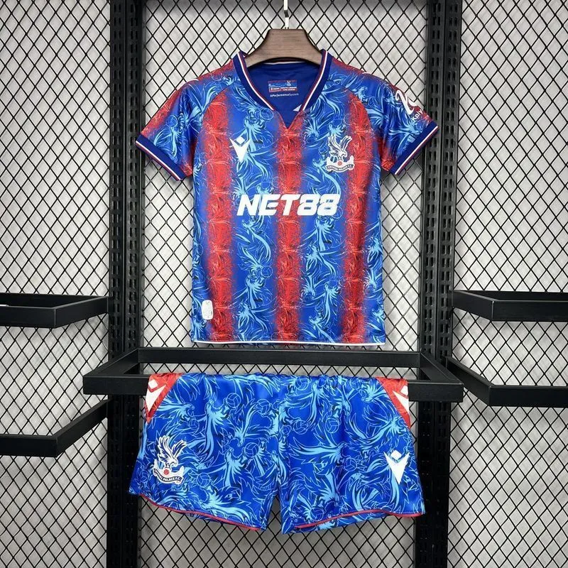 24-25 Crystal Palace Home Kid Kits Youth Apparels Sport AAAAJersey Yupoo 8