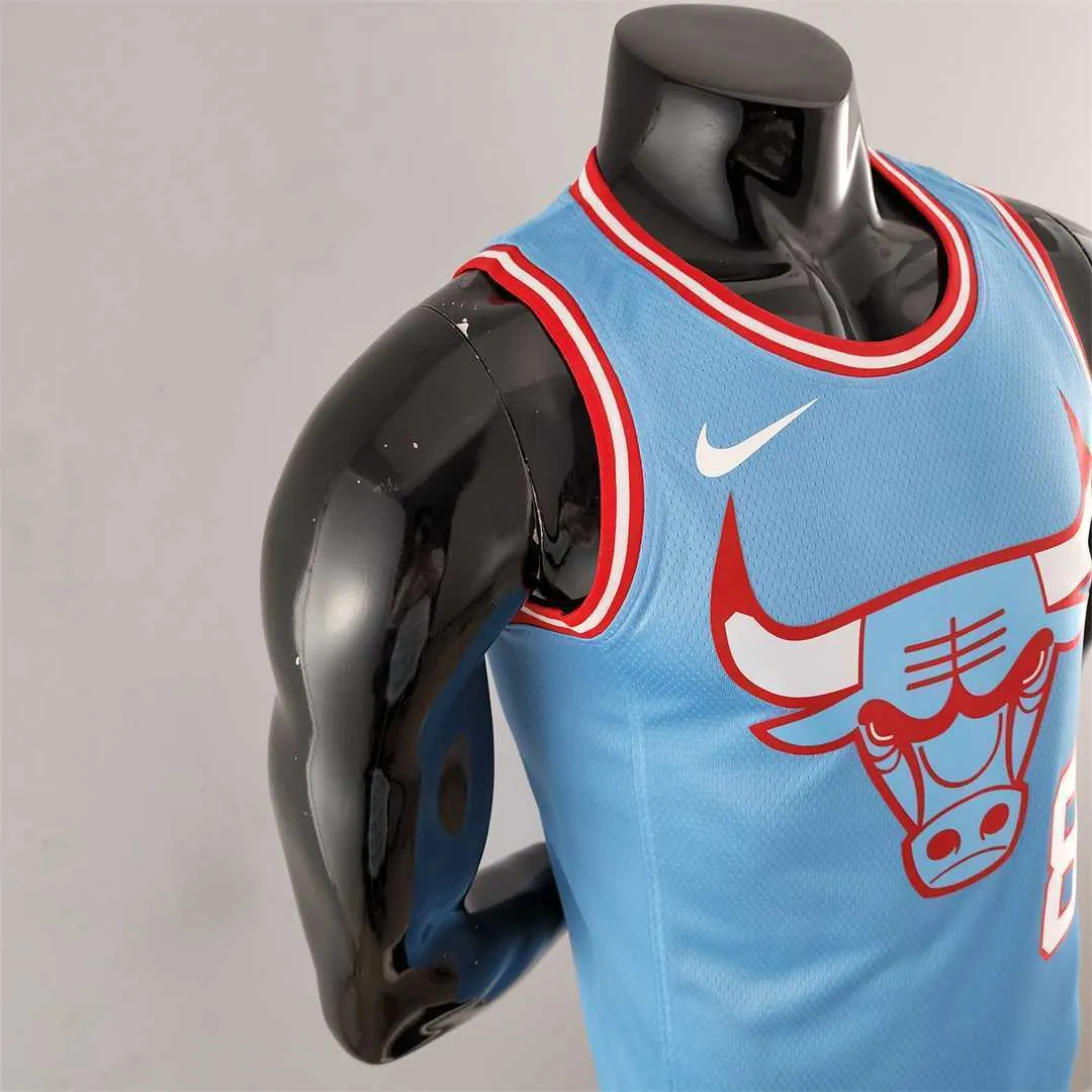 Chicago Bulls LAVINE #8 Blue NBA Jersey 7
