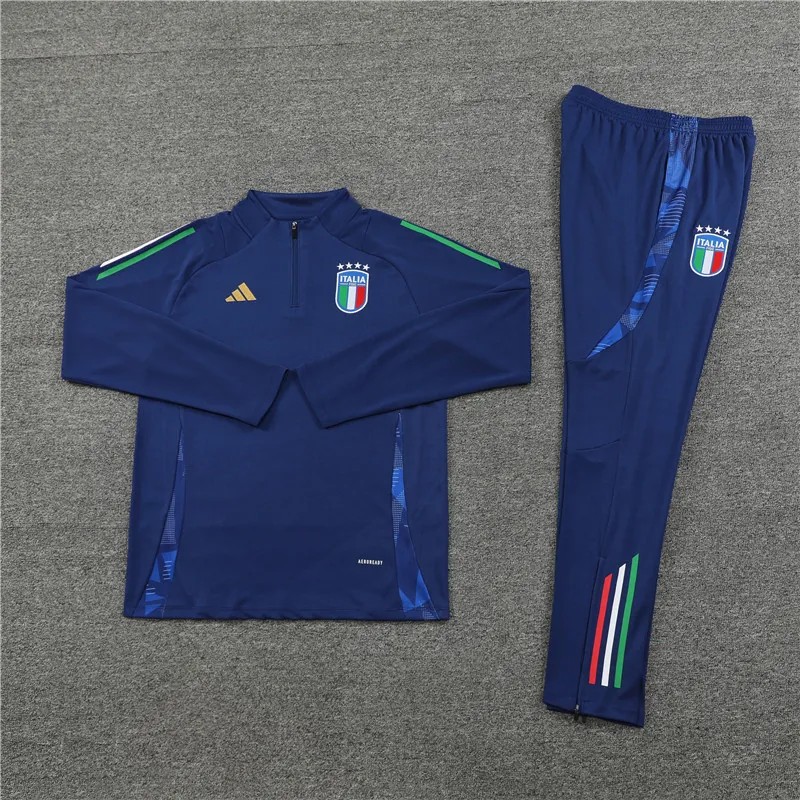 2024 Italy Long Sleeve Training Suit Football Shirts 1