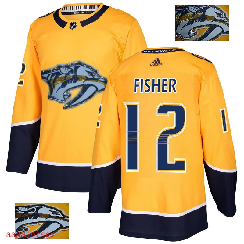 2018 Nashville Predators ice hockey jersey M-3XL 纳什维尔掠夺者队时尚亮片款冰球服 17