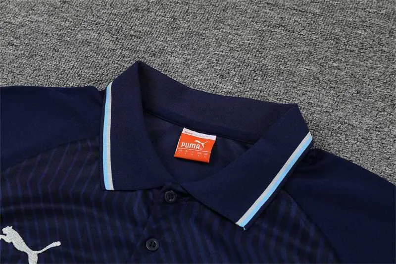 Manchester City Polo deep royal blue stripes 7