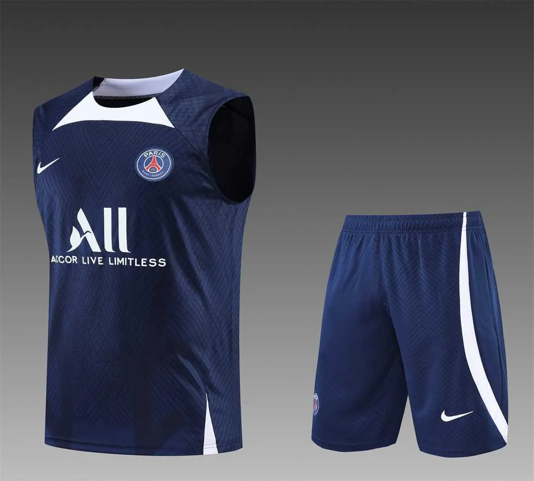 22-23 PSG vest training suit kit dark blue 21