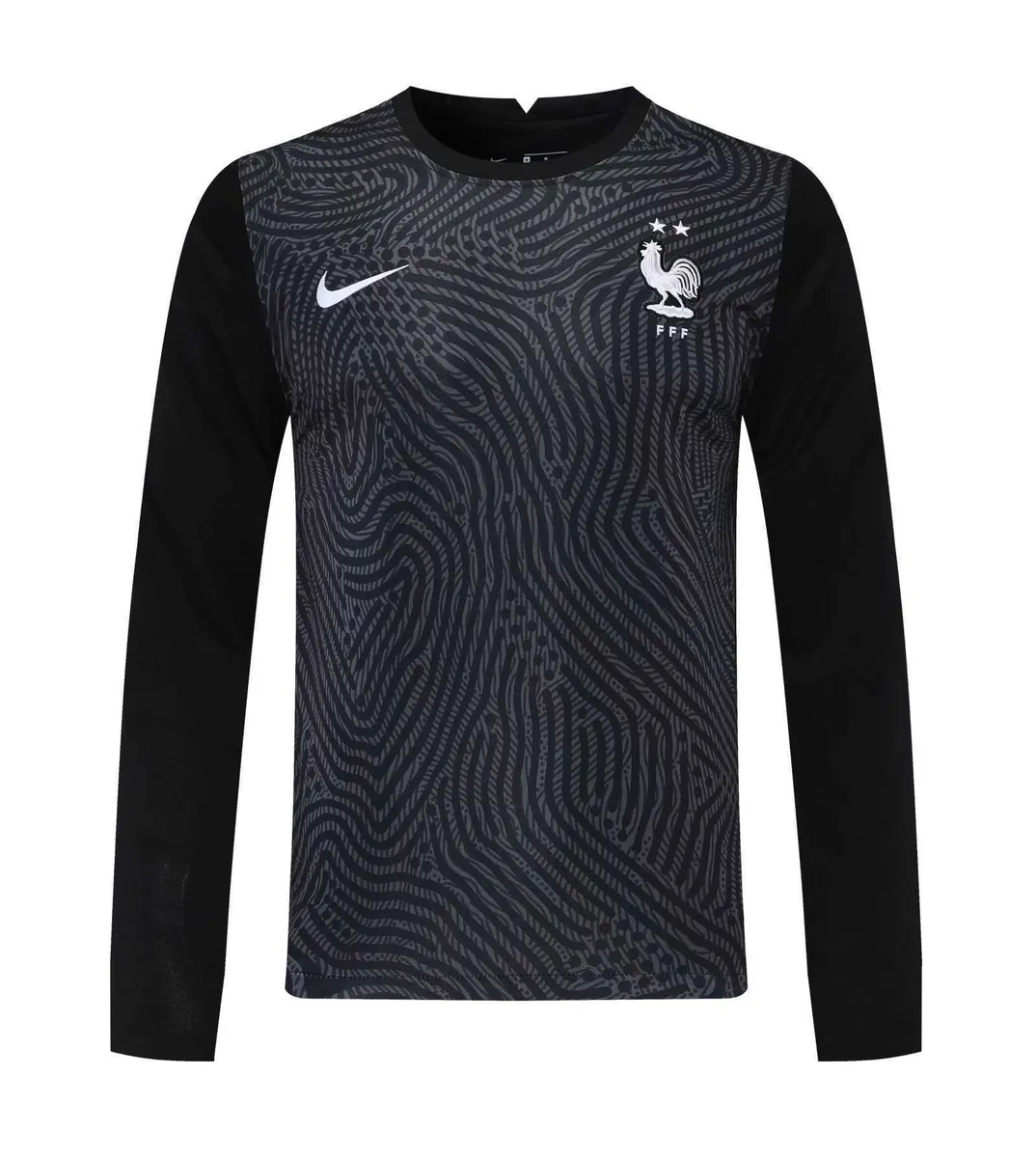 2021 France black goalkeeper long sleeve 5