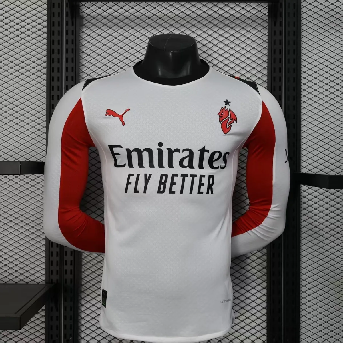 25-26 AC Milan Away Kit Player Version Long Sleeve Shirt AAAAJersey Dropship Yupoo 6