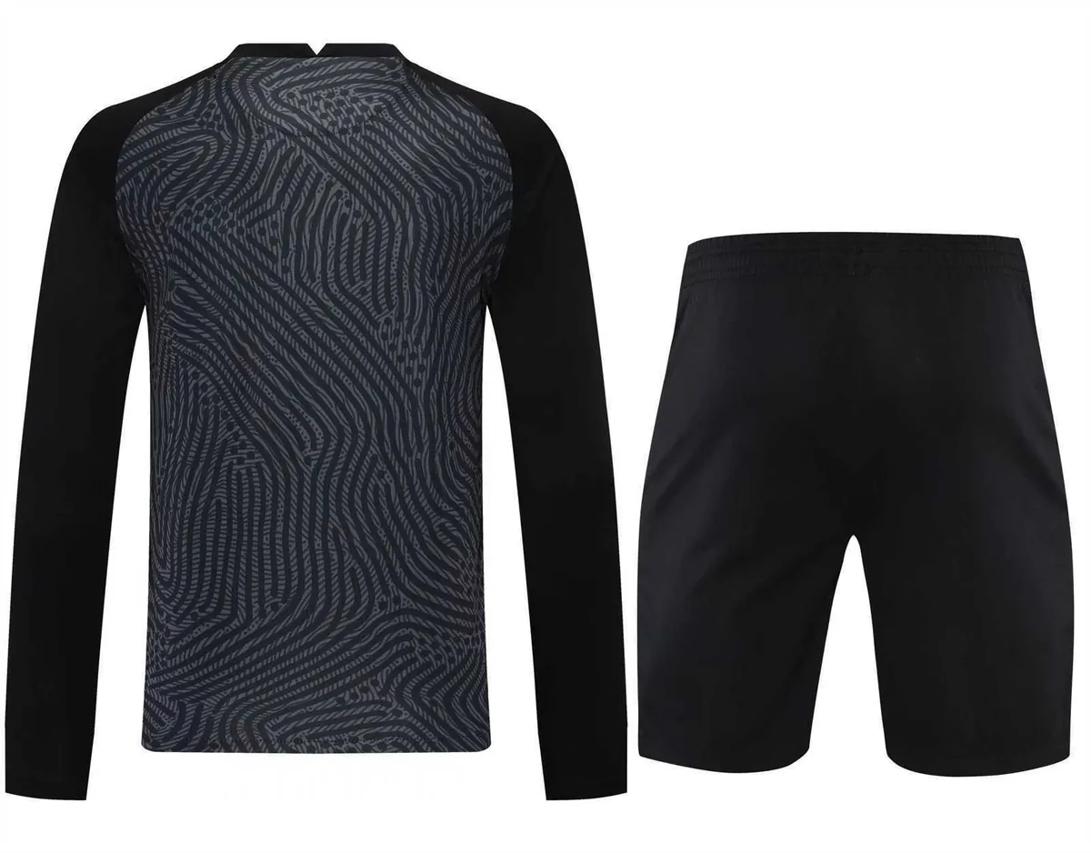 2021 France black goalkeeper long sleeve 9