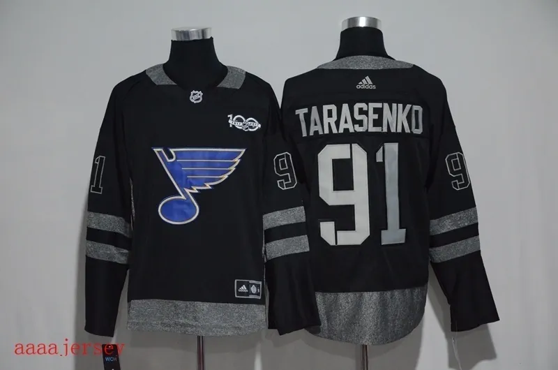 St. Louis Blues 100 anniversary ice hockey jersey M-3XL 圣路易蓝调队100周年纪念版冰球服 2