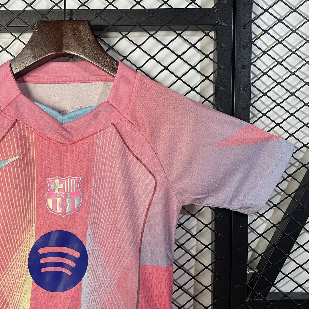 25-26 Barcelona Pink Special Edition Kid Kits Youth Apparels AAAAJersey Wholesale Yupoo-1 5