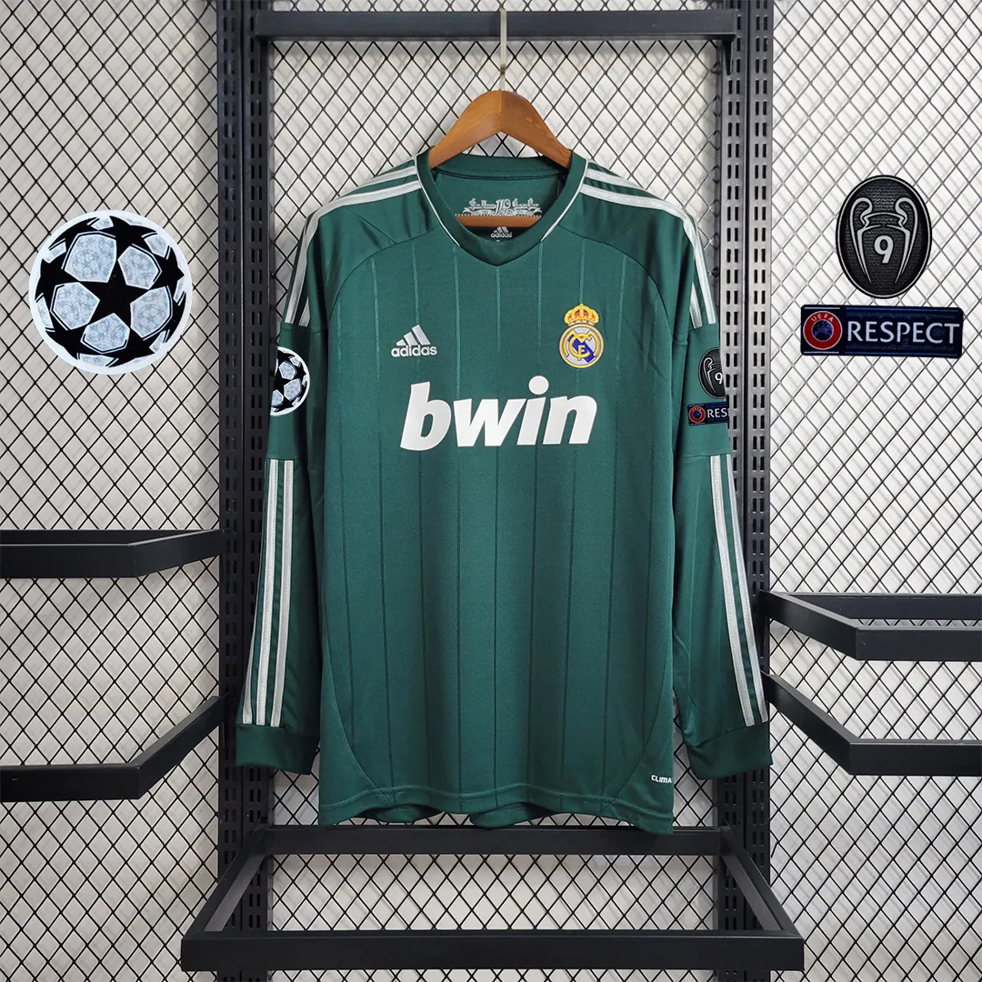 12-13 Real Madrid green third away long sleeve 10