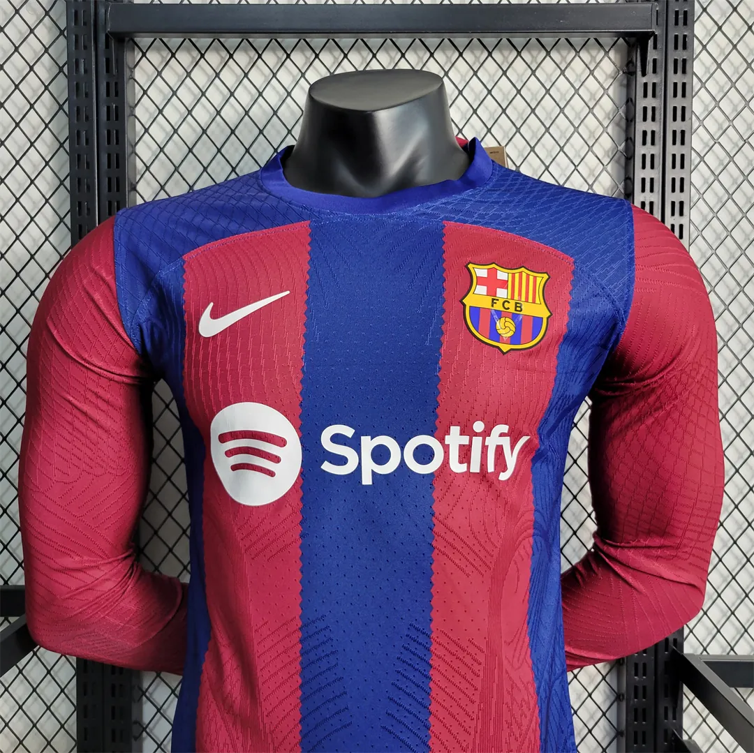 23-24 Barcelona home player version Long Sleeve 8