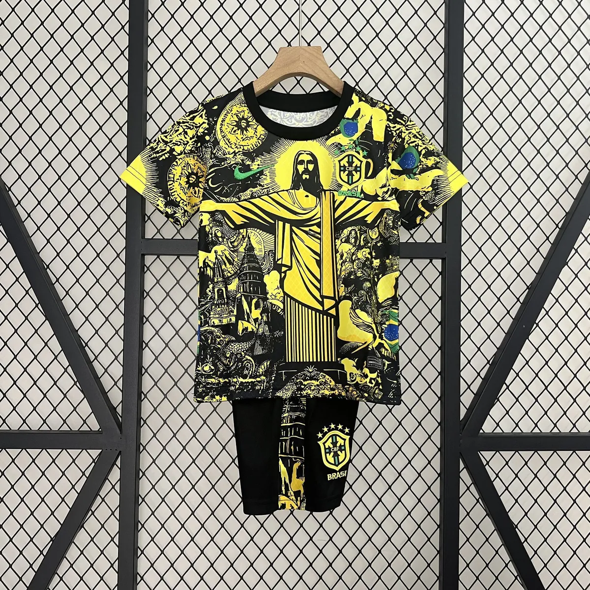 24-25 Brazil Jesus Yellow Special Kid Kits Youth Apparels AAAAJersey Supplier Yupoo 8