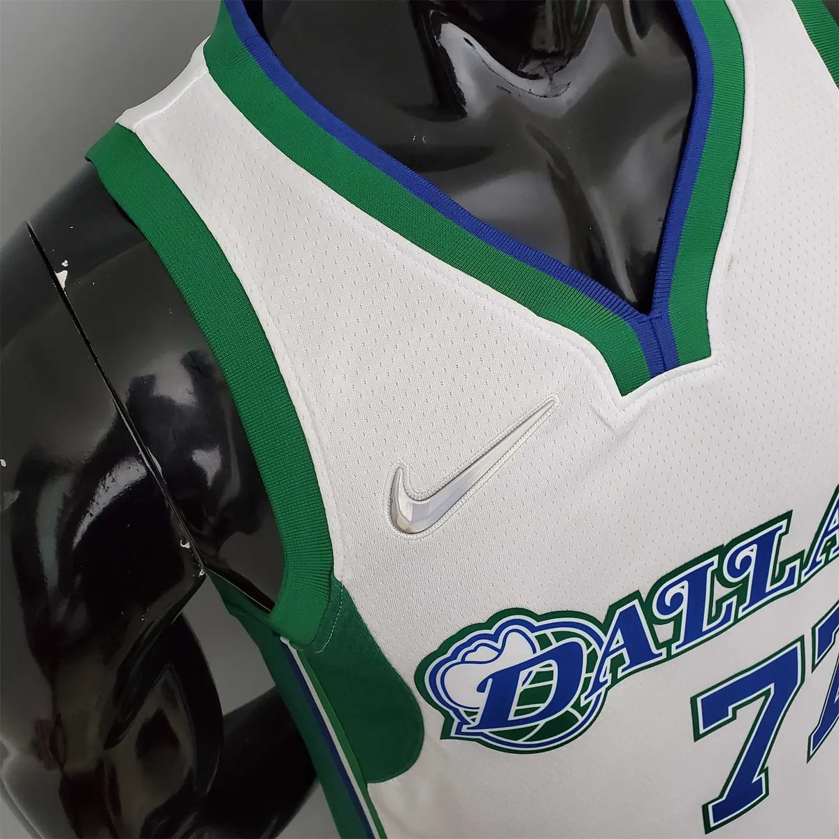 2022 DONCIC#77 Lone Ranger City Edition White and Green 8