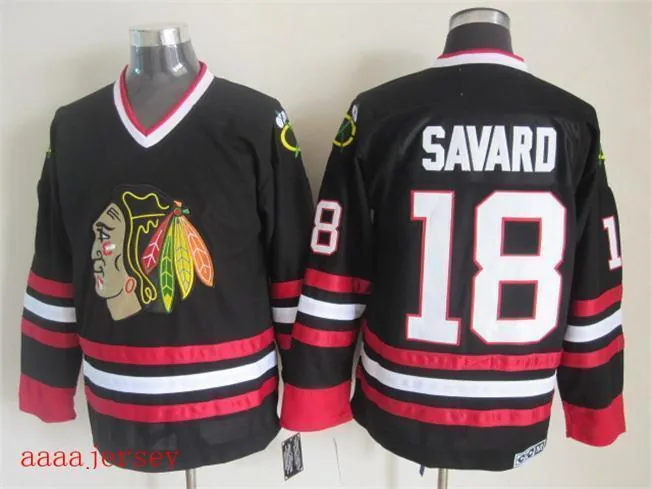 Chicago Blackhawks retro ice hockey jersey M-3XL 芝加哥黑鹰队复古冰球服 8