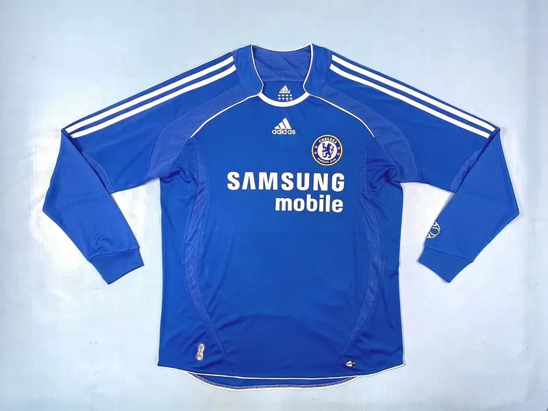 06-07 Chelsea Home Retro Long Sleeve Kit Vintage Shirt Soccer AAAAJersey Yupoo 3