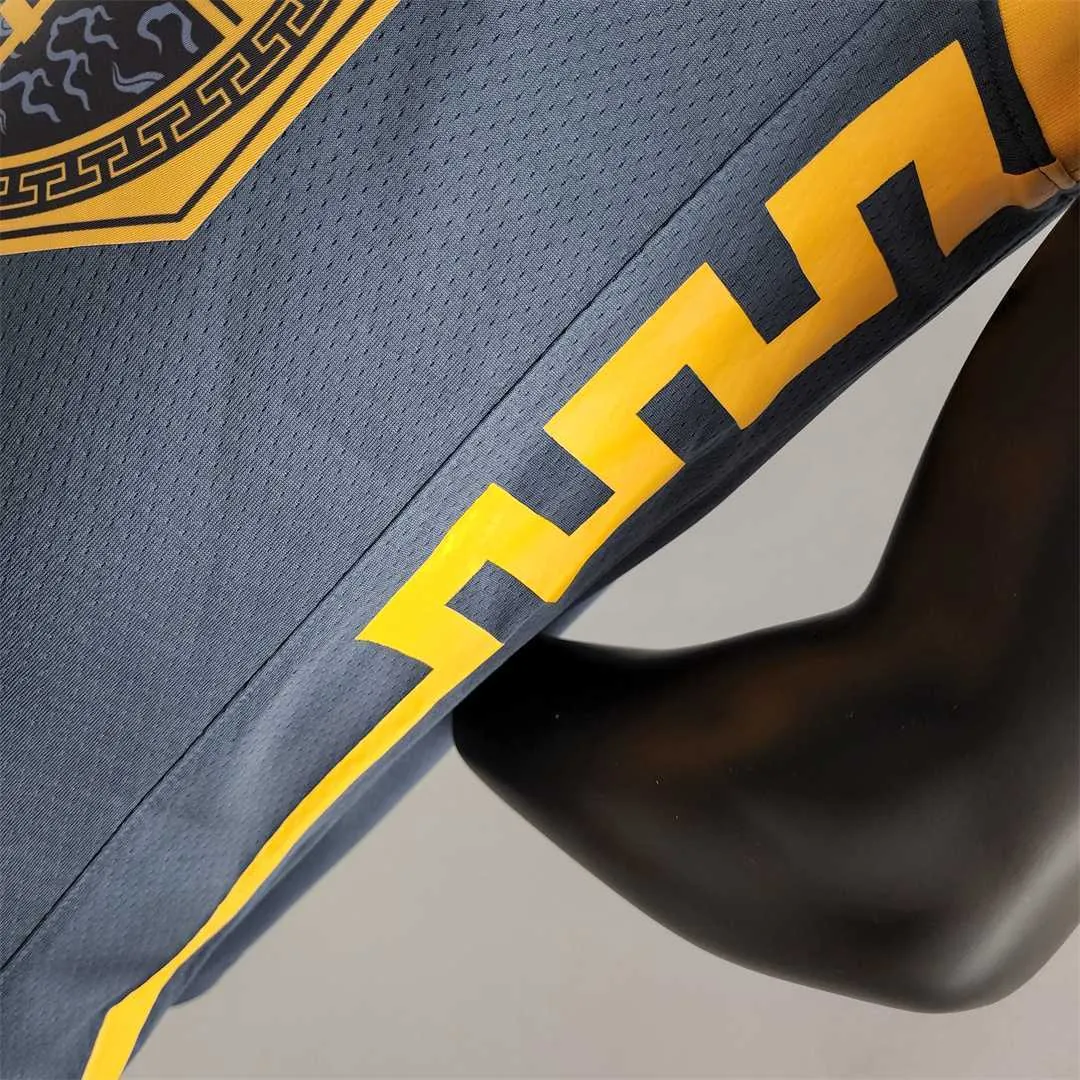 2018 GREEN #23 Golden State Warriors Grey NBA Jersey 9