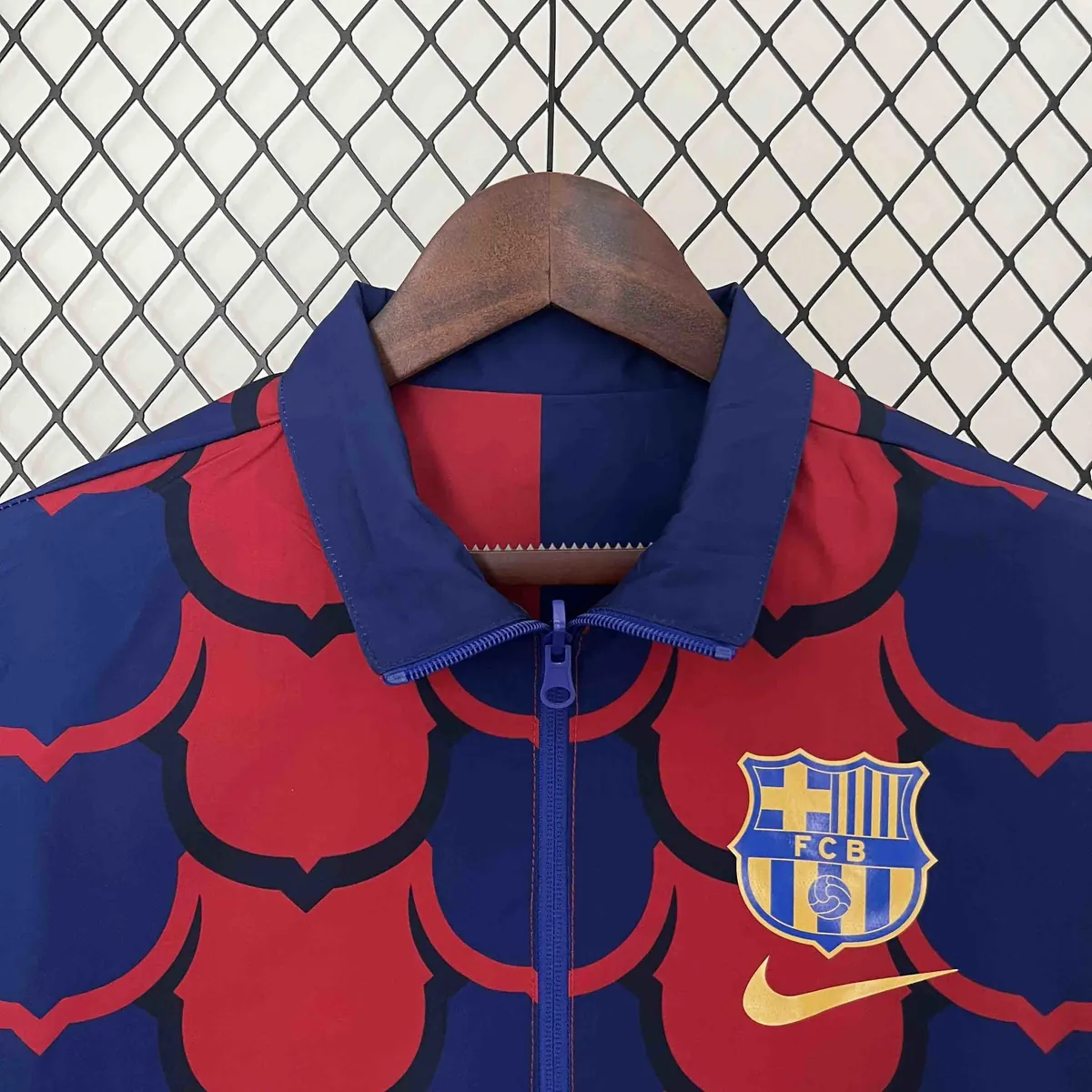 23-24 Barcelona Trench Coat Reversible Windbreaker Double-Sides Jacket AAAAJersey Yupoo 4