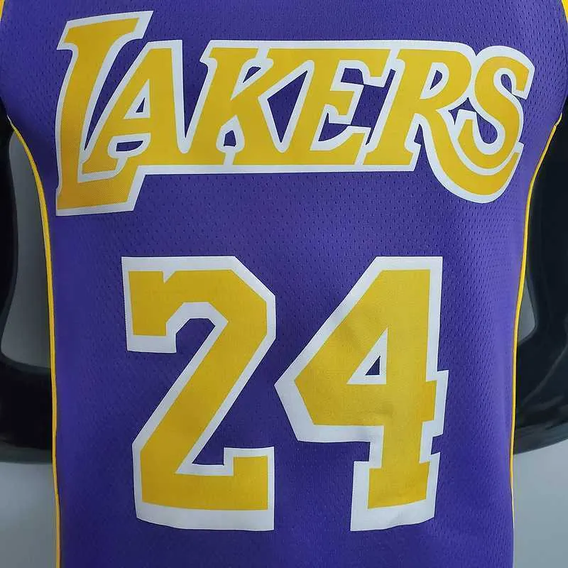 New Lakers Jordan Bryant #24 Theme Purple Round Neck 6