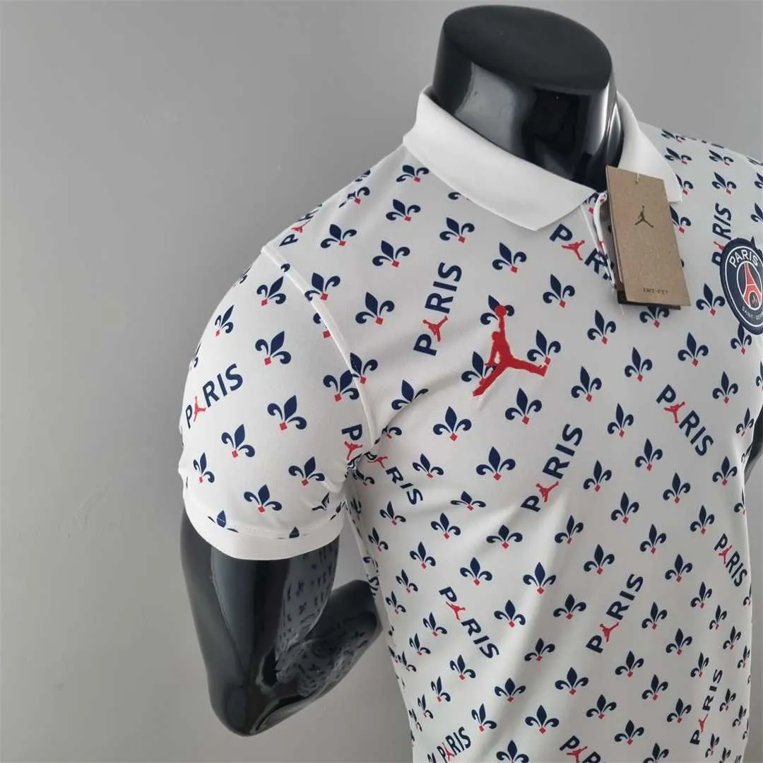PSG Polo Jordan co branded white 2