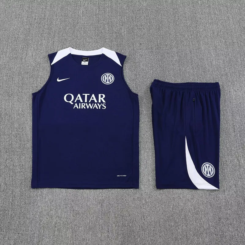 25-26 Inter Milan Training Kits Navy Football Vest Suits 1