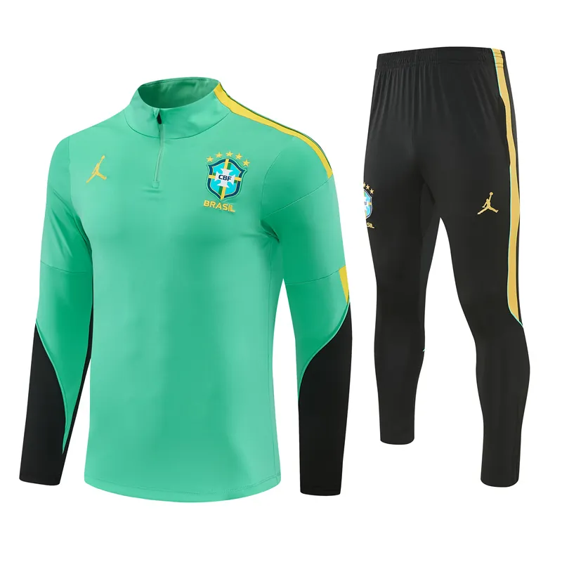 2026 Brazil Mens Kit Football Aldult Training Long Sleeve Tracksuit Yupoo 5 2