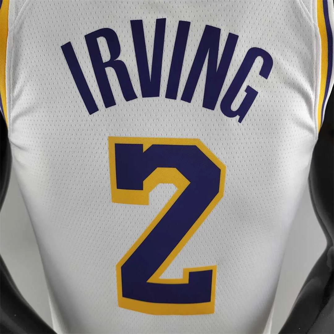 75th Anniversary IRVING #2 Los Angeles Lakers White NBA Jersey 8
