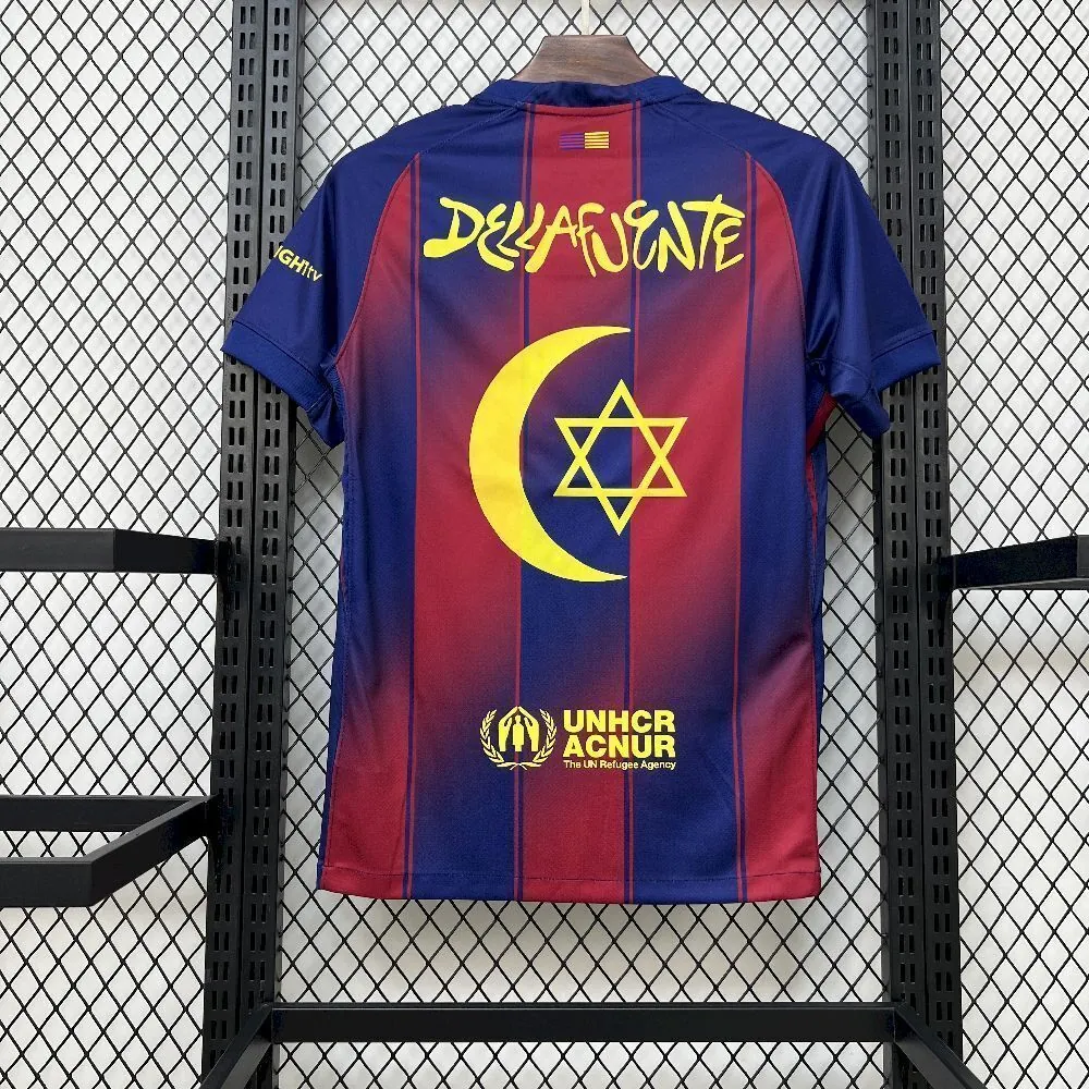 25-26 Barcelona x Dellafuente Home Kit Football T-Shirt AAAAJersey Supply Yupoo 1