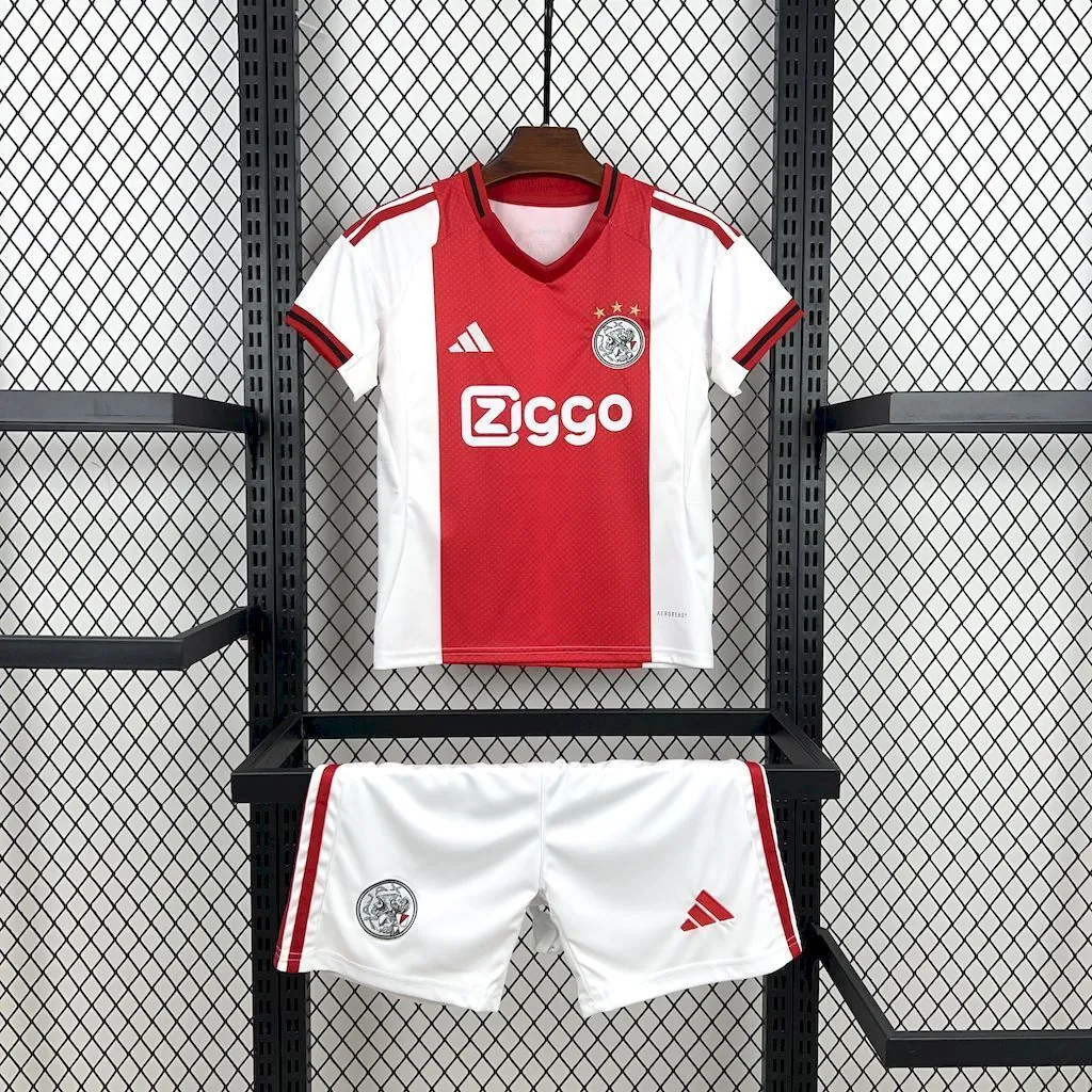 25-26 Ajax Home Kid Kits Youth Apparels Soccer AAAAJersey Yupoo 7