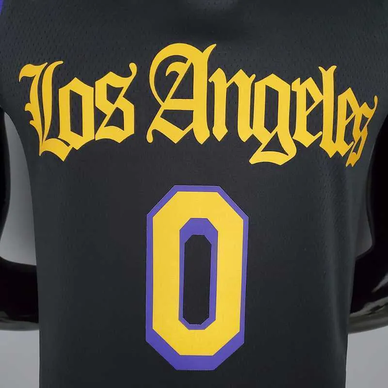 2021 YOUNG#0 Los Angeles Lakers Black Latin Black 1