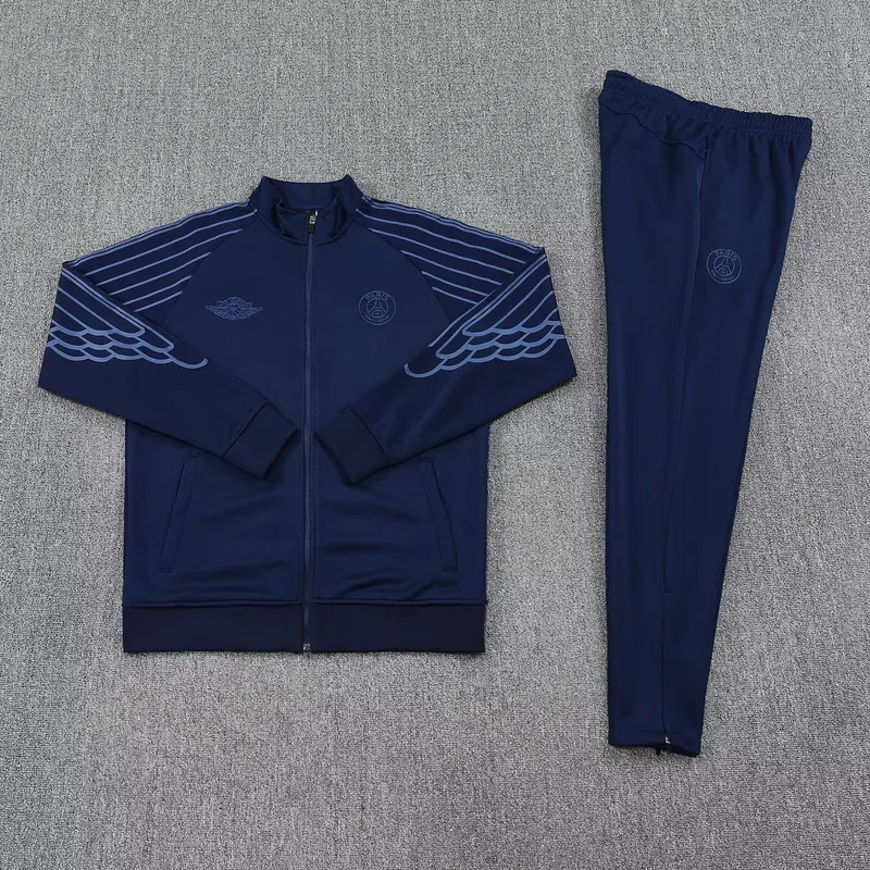 25-26 PSG Navy Football Tracksuits Long Jacket Suits 1