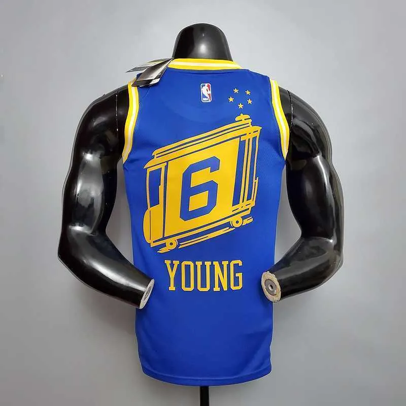 Tram version YOUNG#6 Golden State Warriors blue 6