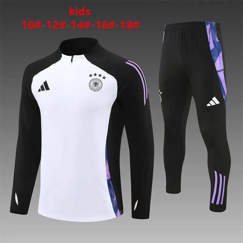 2024 Germany Kids Long Sleeve Training Suit Football Shirts 1