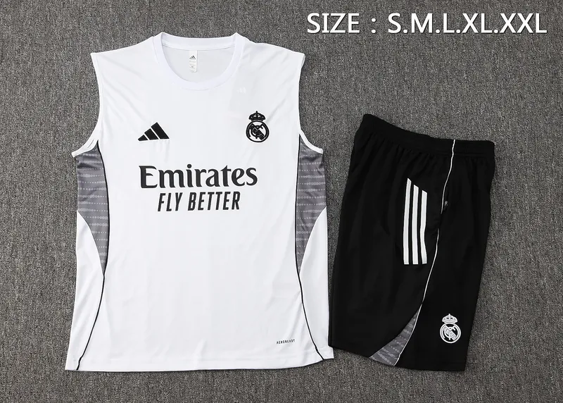 25-26 Real Madrid White Training Vest Soccer AAAAJersey Yupoo 2
